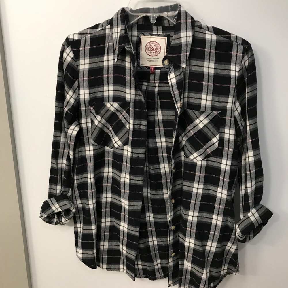 Black white and red flannel